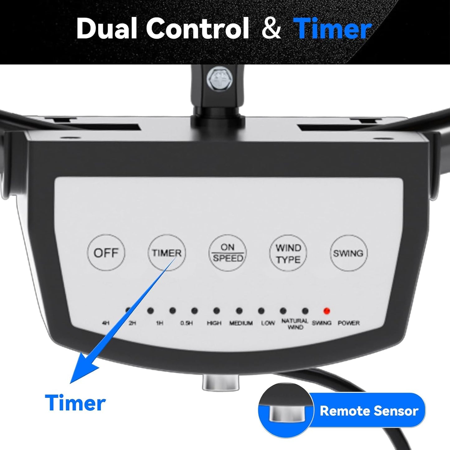 2 PCS 20 IN 5500 CFM Remote Control Wall Mount Fan, 3 Speed High Velocity Wall Fan with Timer, Air Circulator for Garage, Commercial, Greenhouse, Warehouse & Gazebo Use, UL Listed