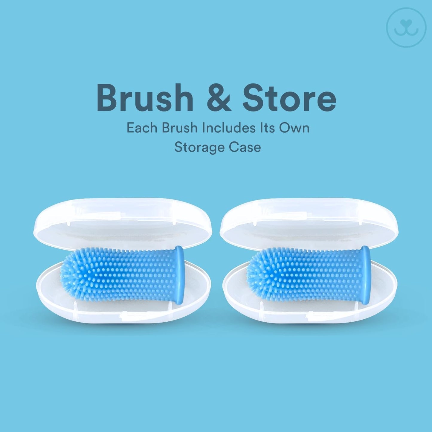 Jasper Dog Toothbrush, 360 Degree Pet Tooth Brushing Kit, Cat Toothbrush, Canine Dental Care & Teeth Cleaning Kit, Pet Finger Tooth Brush, Use with Dog Toothpaste, 4-Pack Multicolor