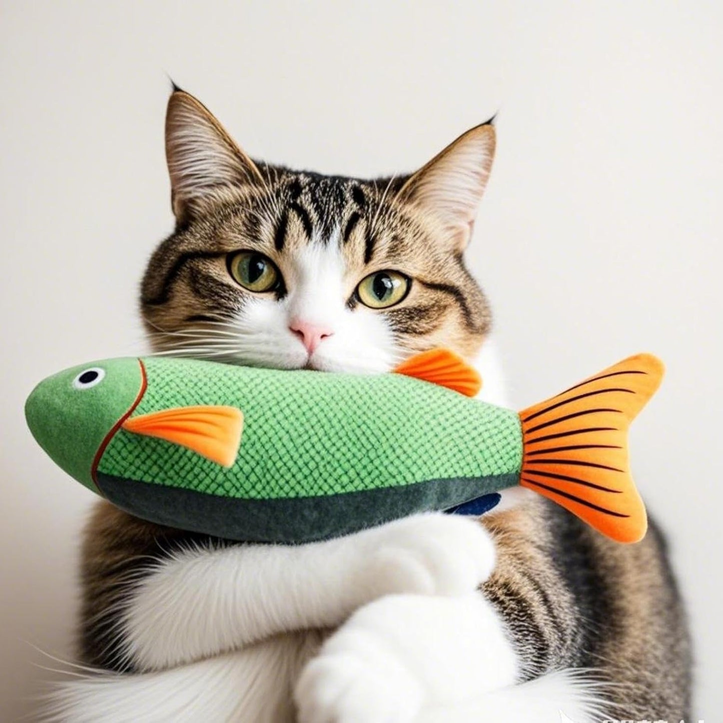 Cat Toys for Bored Indoor Adult Cats - Catnip Toys for Mental Stimulation, Interactive & Durable Kicker Toys for Solo Play, Best for Lazy or Senior Cats (Orange)