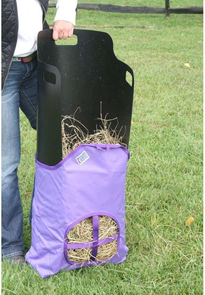 Dura-Tech Nylon Hay Bag for Horses | Color Black | Enhances Digestion with Slow Consumption | Minimizes Hay Waste | Extremely Durable 600 Denier PVC Construction