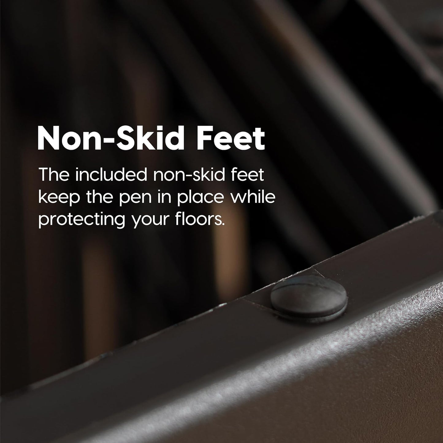 IRIS USA 24" 8-Panel Puppy Playpen, 83.5 x 83.5 x 23.63, Dog Playpen, Dog Play Pen Indoors, Pet Fence, Small Pets, Black