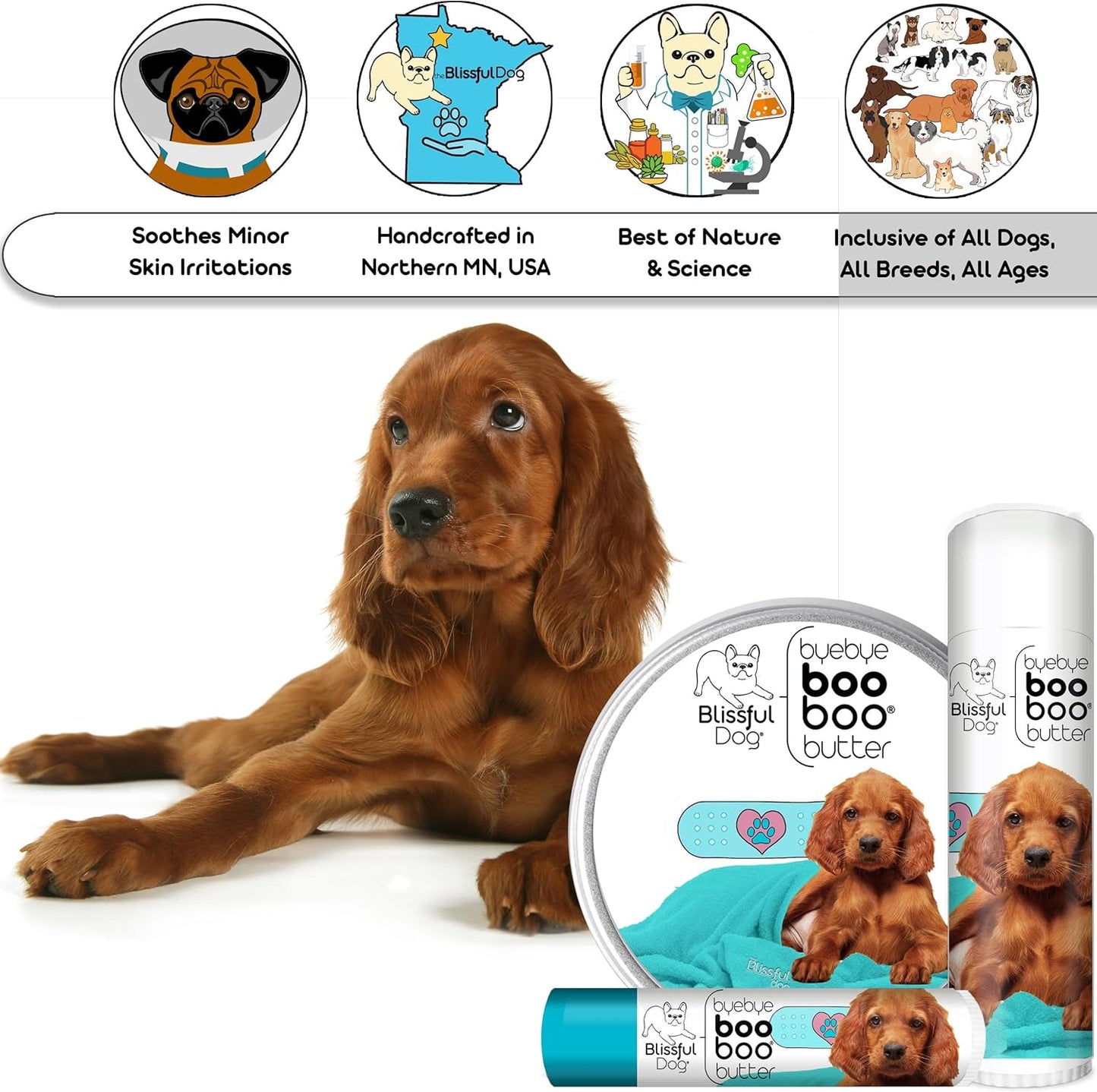 The Blissful Dog Irish Setter Boo Boo Butter, 8 Ounce