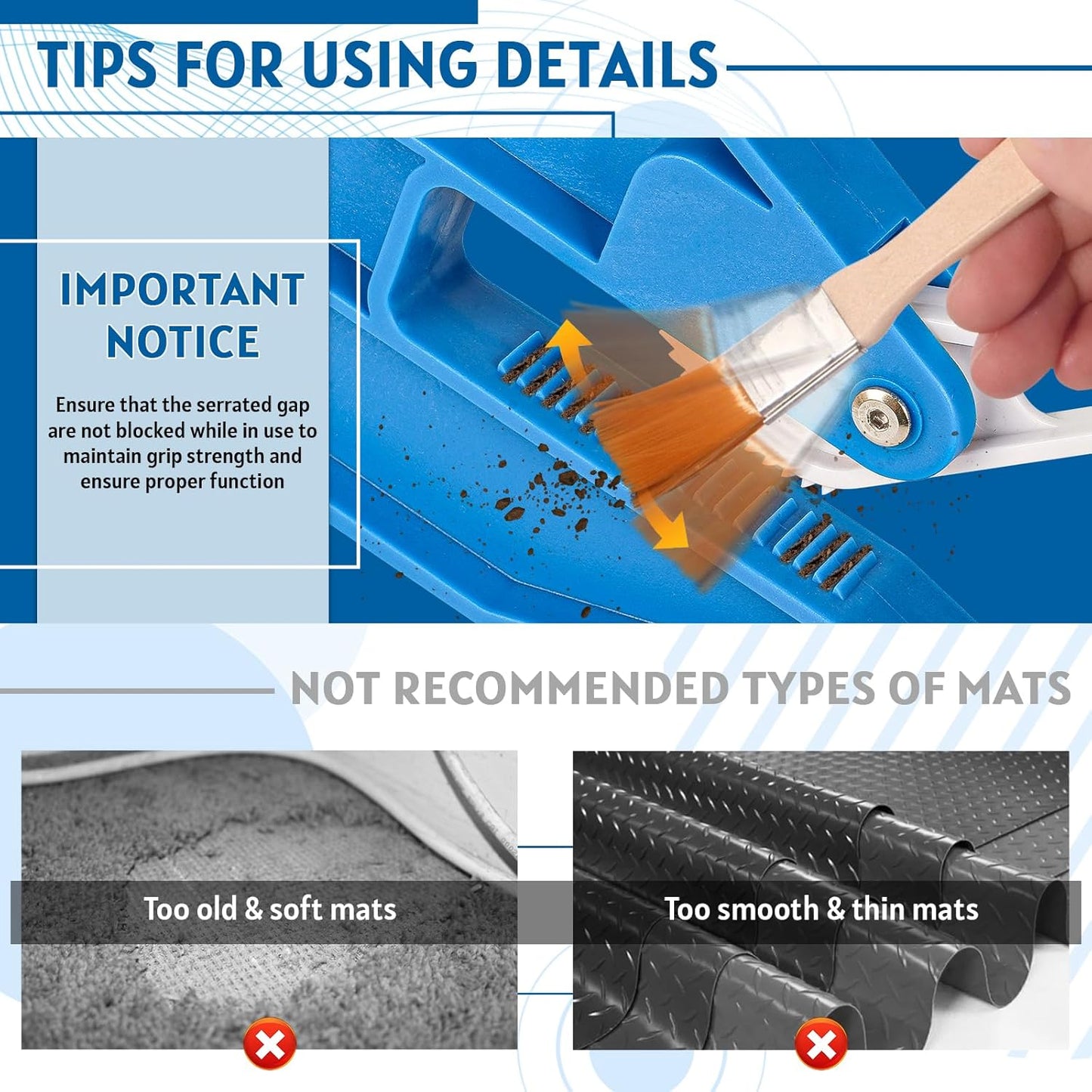 Mat Movers Tool, 2 Pcs Mat Grippers for Horse Stall Mat for Livestock, Thick Rubber Mat for Floor, Gym Floor Mat, Trailer Mat, Heavy Duty Stall Mat Handlers, Effortless Mat Puller for Tack Room, Barn