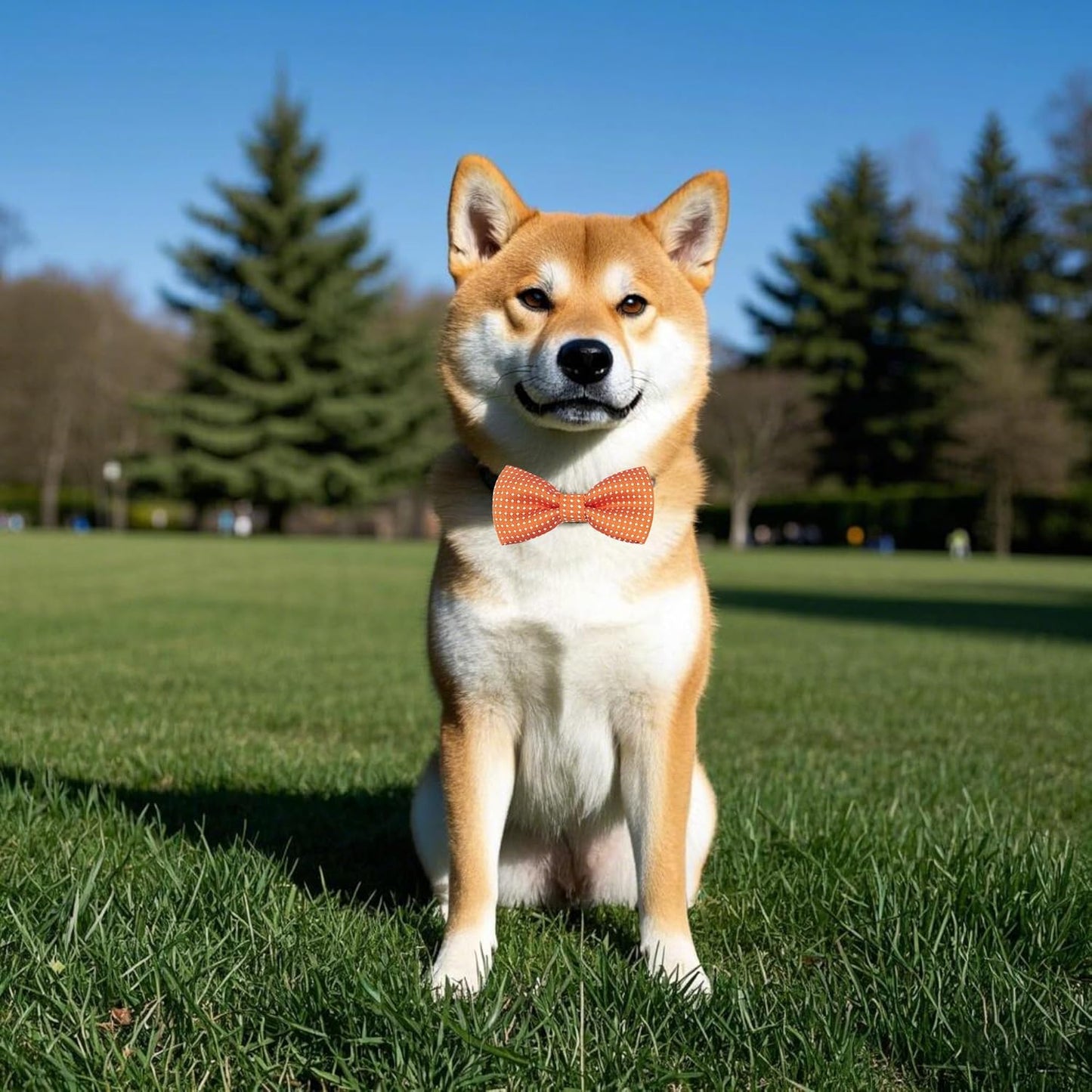 PET SHOW 8 Colors Dot Small Dogs Collar Embellishment Attachment Bow Ties Puppies Cats Collar Charms Accessories Slides Bowties for Birthday Wedding Parties Assorted Pack of 8