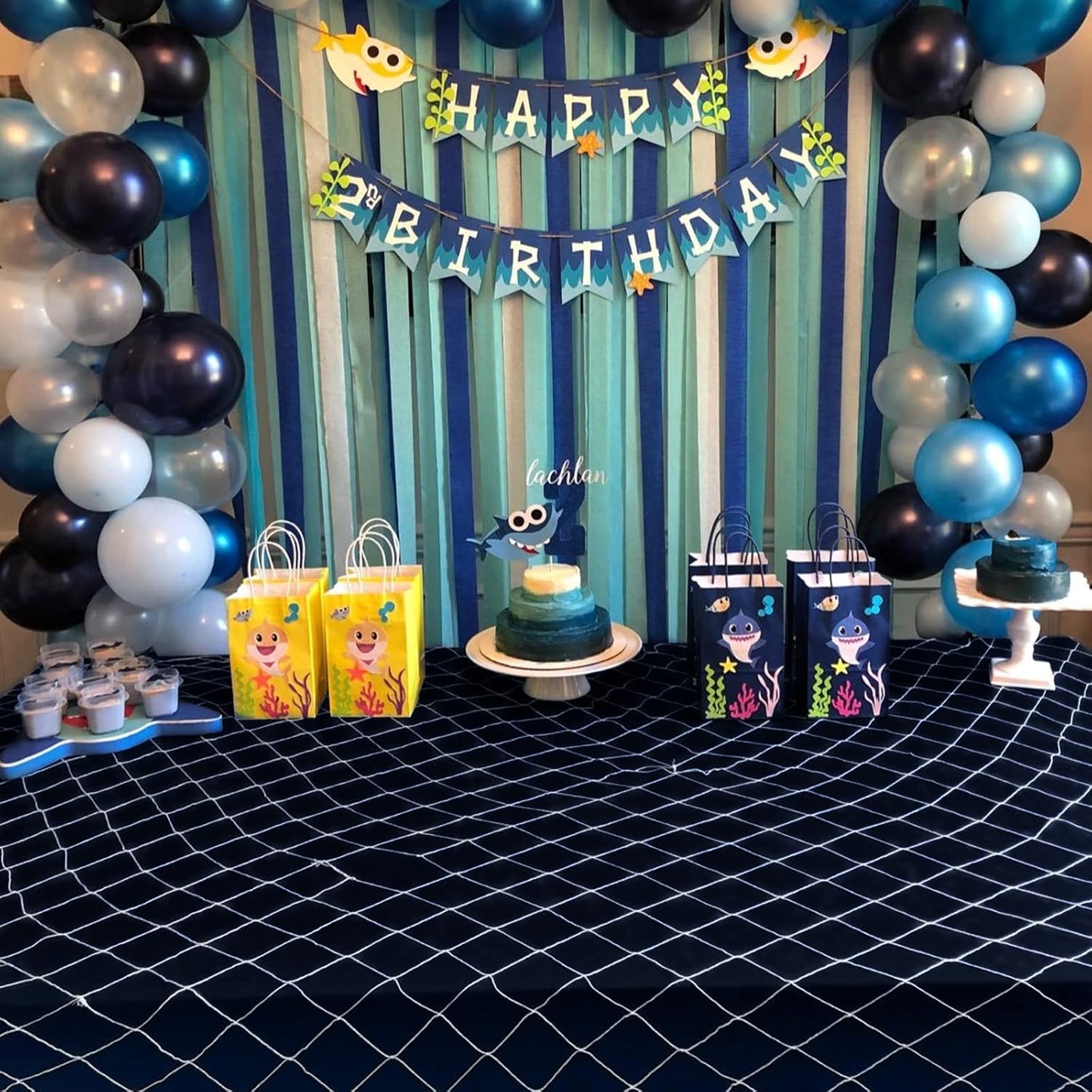 Rosoz Nature Fish Net Wall Decoration with Shells, Ocean Themed Wall Hangings Fishing Net Party Decor for Pirate Party,Wedding,Photographing Decoration