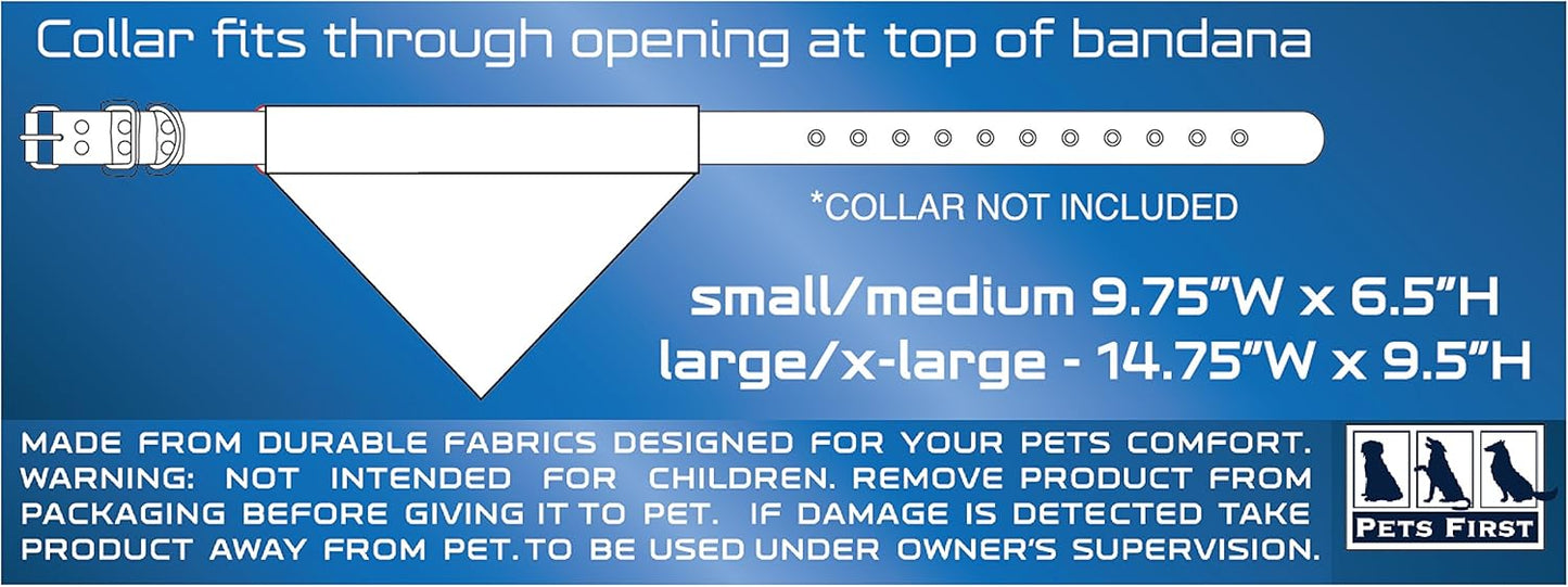 Pets First Collegiate Pet Accessories, Reversible Bandana, Mississippi State Bulldogs, Small/Medium