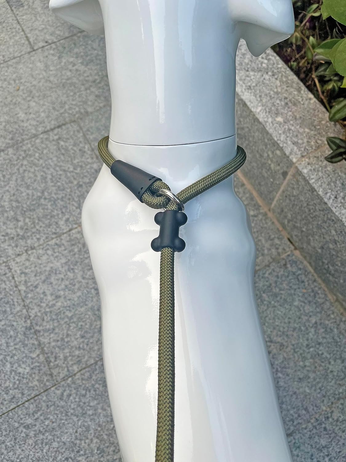 Slip Lead Dog Leash,Strong Nylon Rope Leash and Padded Handle,No Pull Outdoor Walking Training Lead for Small Medium Large Dogs(Army Green, 1/2"×6ft)