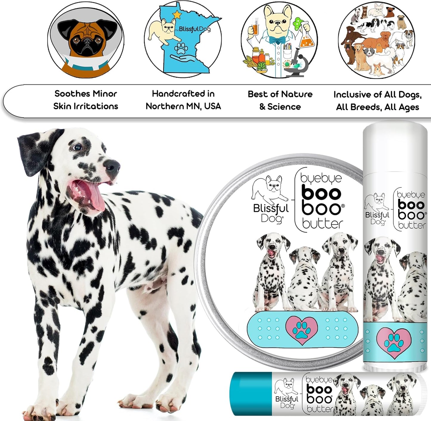 The Blissful Dog Dalmatian Boo Boo Butter, 8-Ounce
