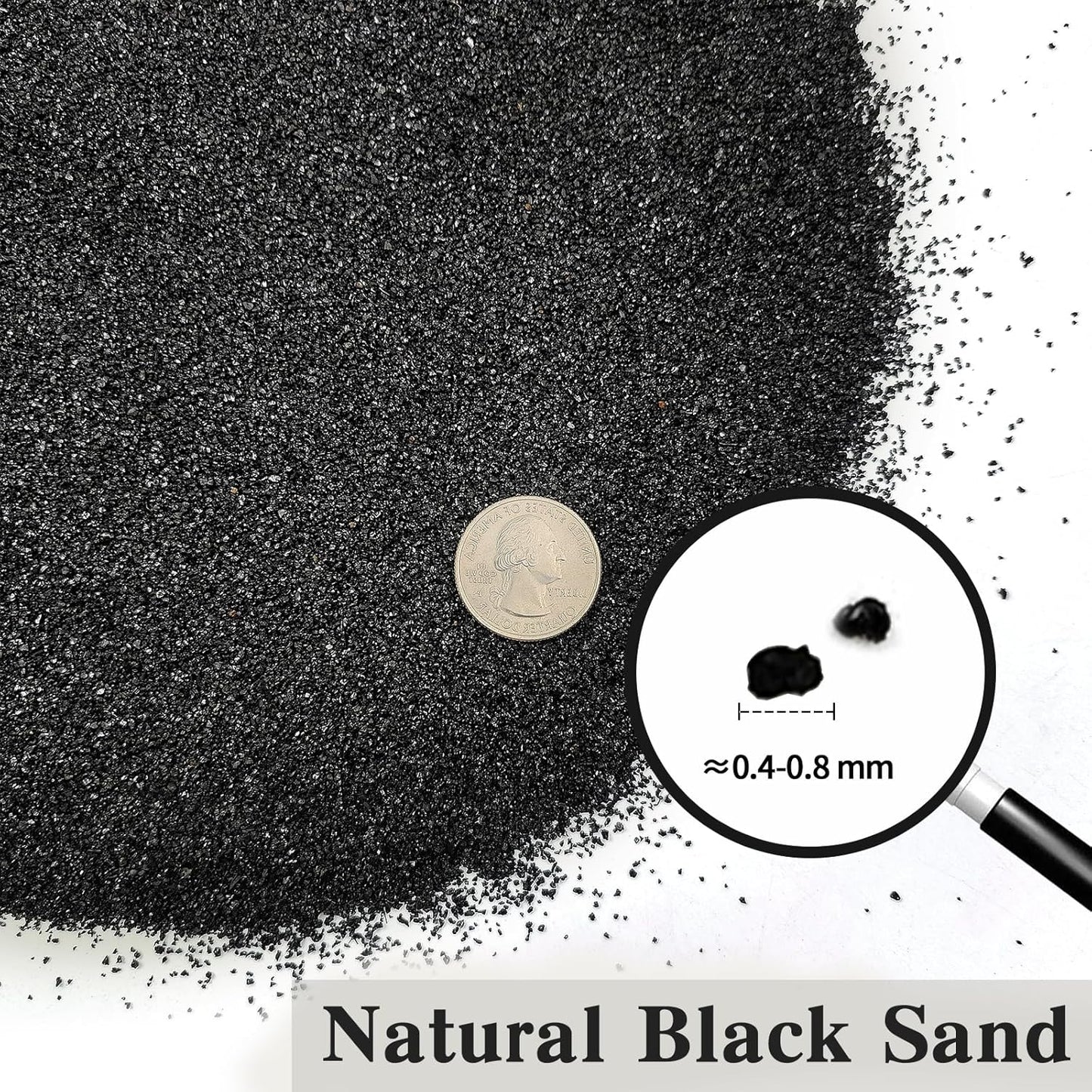 5 lbs Black AquariumSilica Sand. Decorative Aquarium Gravel Substrate for Fish Tank, Plants Potted, Fire Pits, Candle, Vase Filler and Crafts
