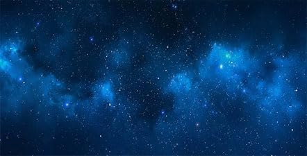 36X24IN Starry Aquarium Background, Art Starry Fish Tank Decorations Background, with 8 EVA Double-Sided Tape