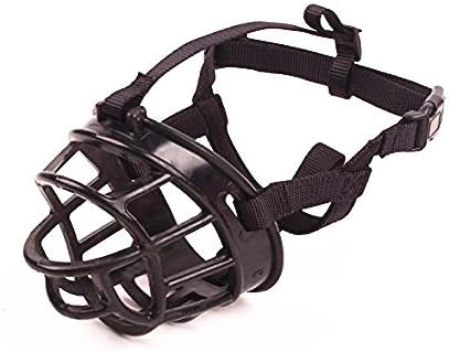 Basket Dog Muzzles-Soft Adjustable Breathable Mask Anti Biting Chewing Barking Training Dog Muzzle for Small Medium Large Dogs (Black, 4: Snout 9-13")