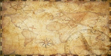 72X18IN Retro Old Travel World Map Terrarium Background, Art Parchment Pirate Treasure Map Reptile Habitat Background with 10EVA Double-Sided Tape