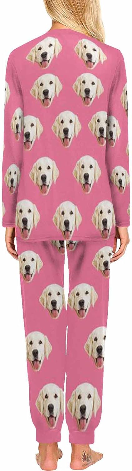 MyPupSocks Custom Face Pajamas Sets for Women, Personalized Photo Sleepwear XS-XXL