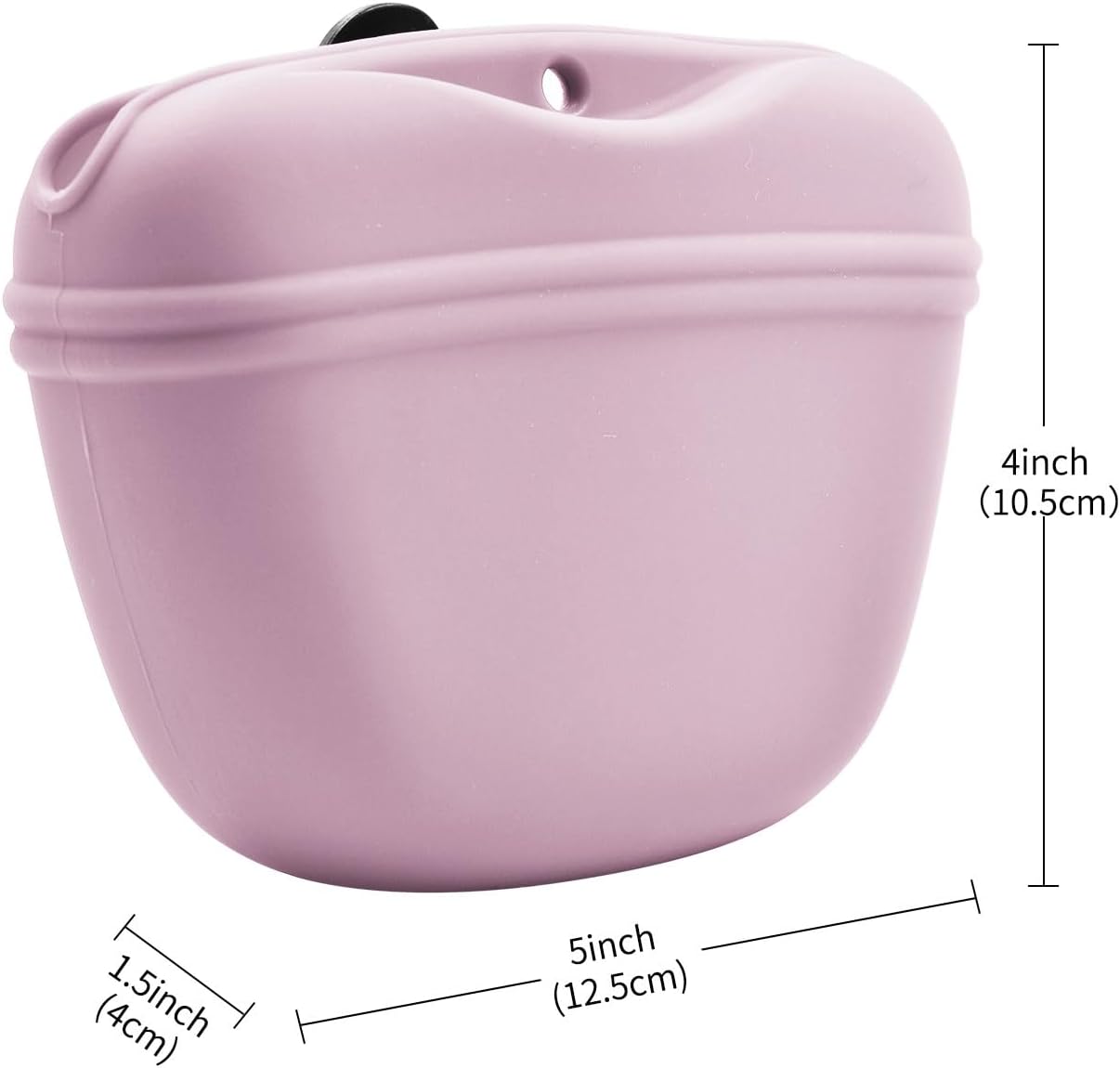 AUDWUD Silicone Dog Treat Pouch,With Dog Training Clicker,Clip on Portable Training Container,Convenient Magnetic Buckle Closing and Waist Clip