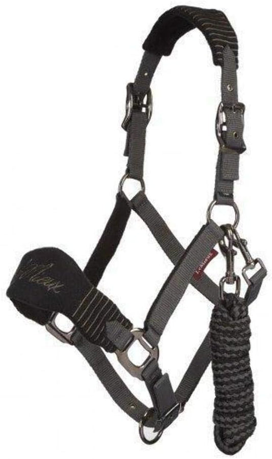 LeMieux Vogue Fleece Headcollar - Halter & Leadrope - Extra Padding, Adjustable at Curb and Poll Strap