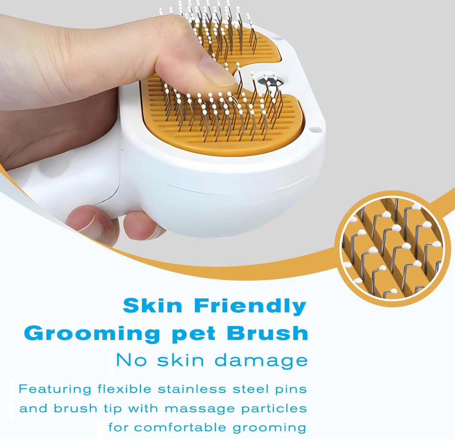 Pet Steam Brush for Dog & Cat – 3-in-1 Spray Hair Removal Comb – Steam Brush for Shedding & Grooming – Water for Long & Short Haired Pets – Spritz Defur Comb (Green)