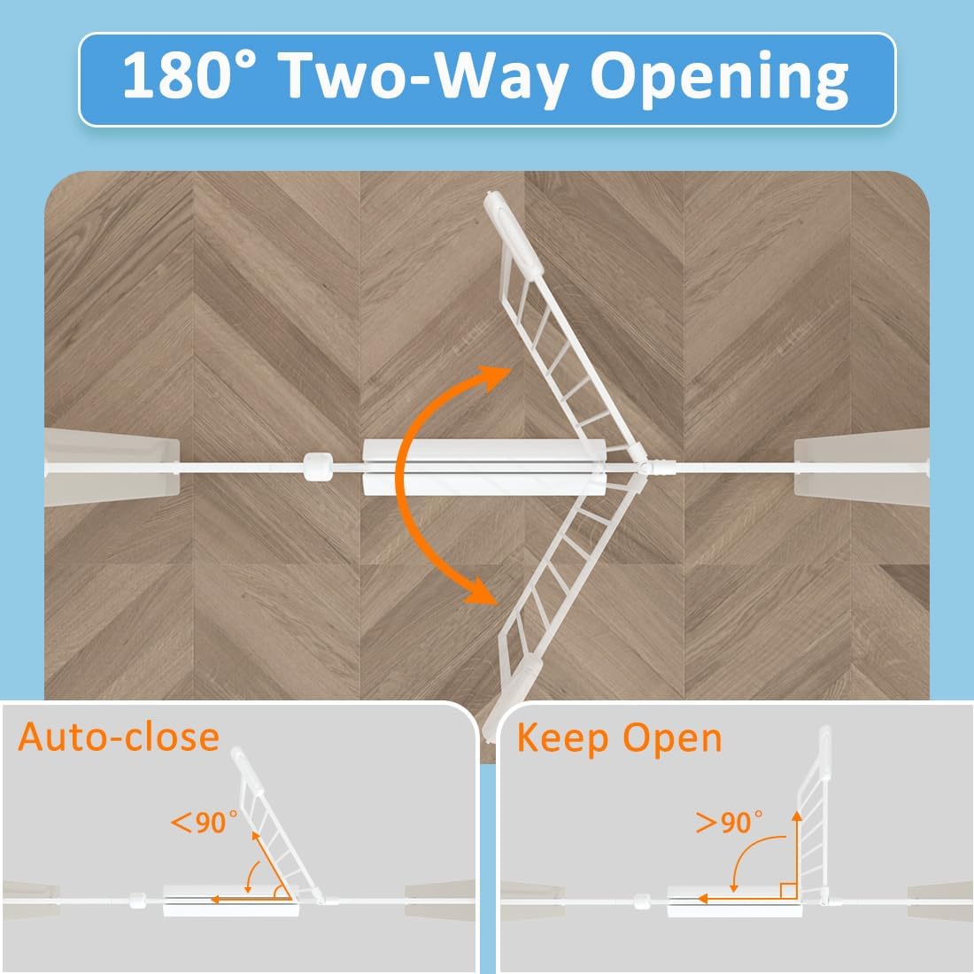 TSAYAWA Baby Gate Extra Wide Fits 71.5-85.8 inch Wide Opening - Dog Pet Gates for Doorways Stairs No Drilling Pressure Mounted - Large Child Safety Gate Indoor Outdoor White