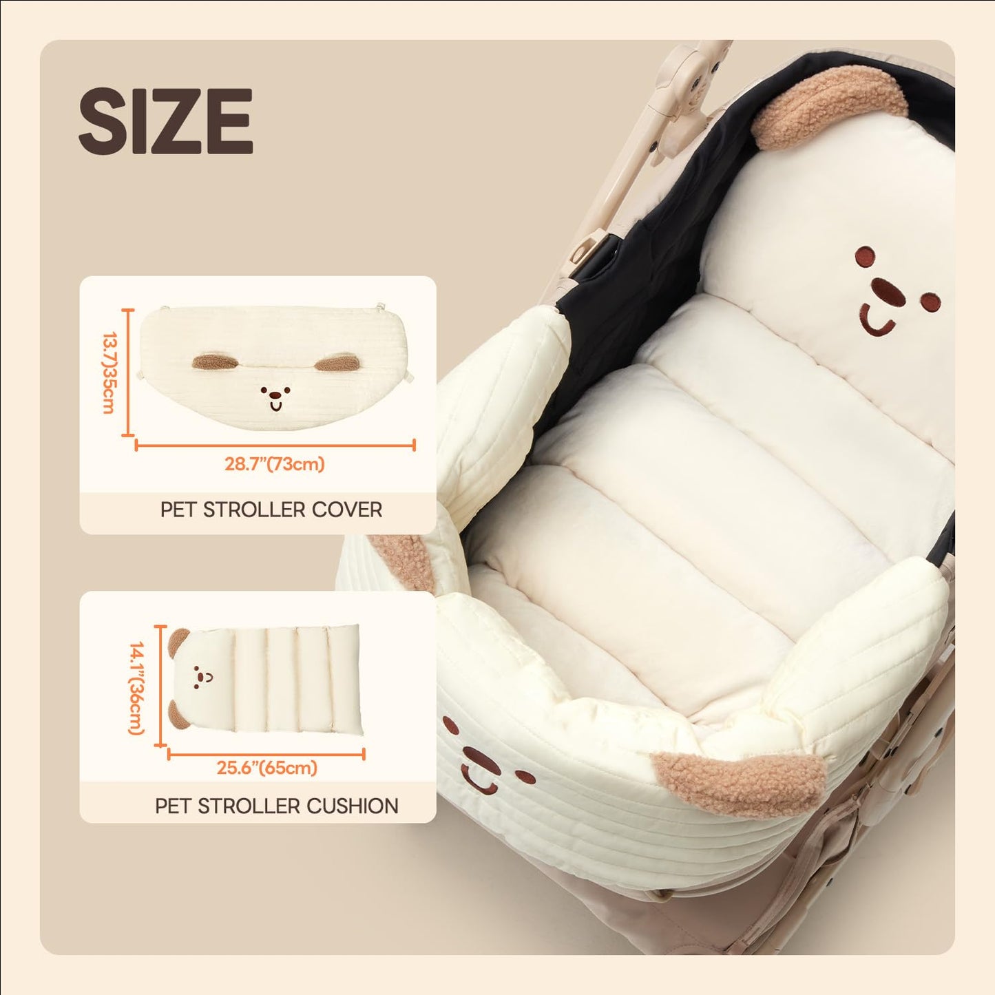 Dog Stroller Cushion & Mat, Pet Stroller Cushion for Dogs & Cats, Ideal Pet Accessories for Comfortable Rides