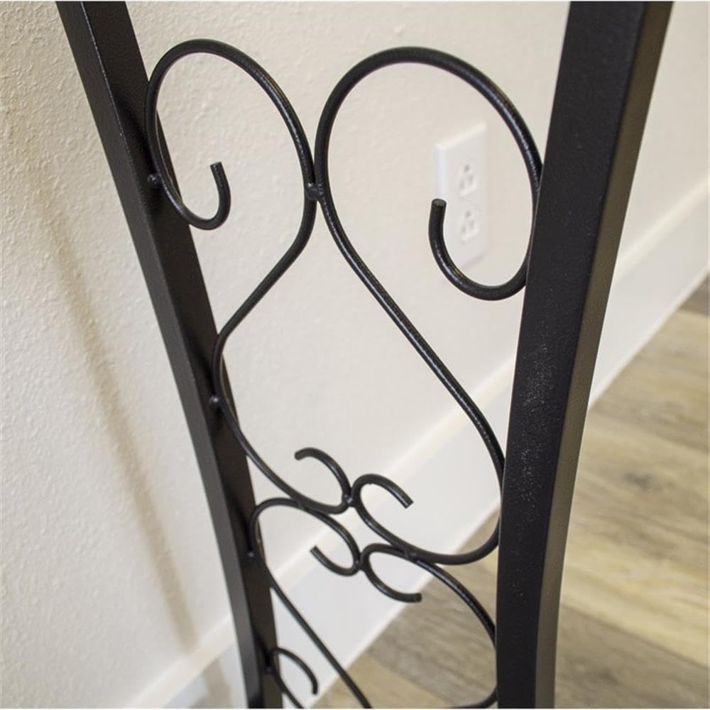 MAKLAINE Traditional Steel 10 Gallon Metal Aquarium Stand in Black