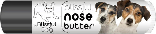 The Blissful Dog Jack Russell Terrier Nose Butter for Dry, Cracked Skin, Lick-Safe Dog Nose Balm with Moisturizing Shea Butter, Almond, Olive, and Essential Oils, Pet Supplies, Uncented, 0.15 oz.