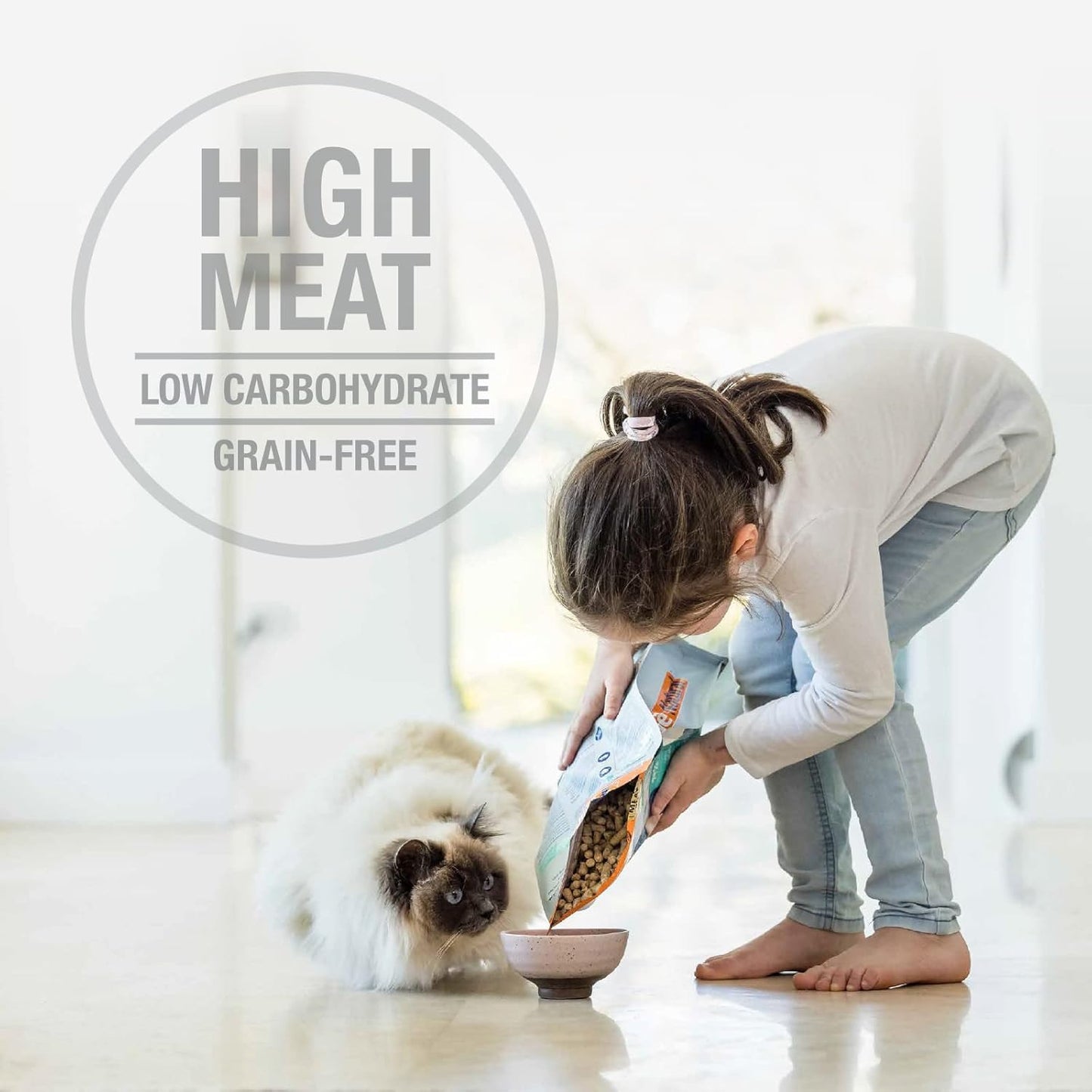 Feline Natural High Protein Dry Cat Food, Freeze-Dried Diet with 98% Meat, Organs & Seafood, No Peas, Grains, or Artificial Additives, Made in New Zealand, Chicken & Lamb, 3.5oz