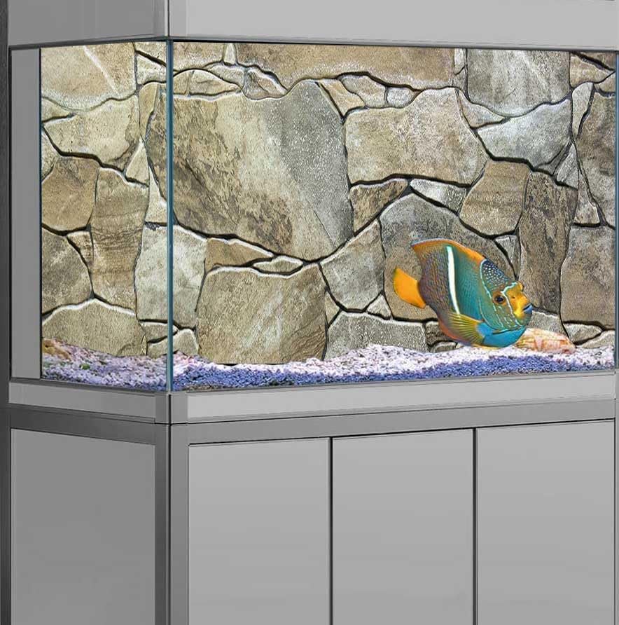 72X18IN Marble Aquarium Background, Art Marble Aquarium Background, Natural Marble Glass Terrarium Background with 8 EVA Double-Sided Tape