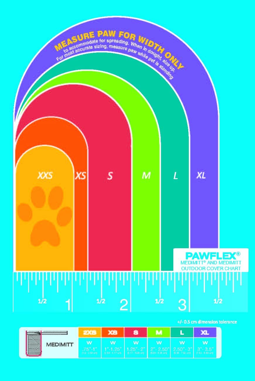 Medimitt Paw Bandages for Dogs, Cats and Pets – Stretchy Medical Booties, First Aid for Paws – Non Slip, Non Adhesive, Breathable, Disposable, Washable, Adjustable Strap, Value Pack (X-Large 20-Pack)