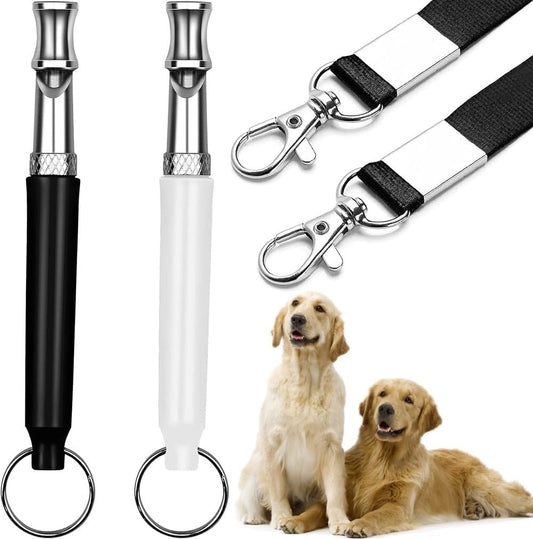2 Pack Ultrasonic Dog Whistles - Stop Dog Barking, Professional Silent Recall Training Whistle, Ultra-Wide Frequency for All Dog Breeds