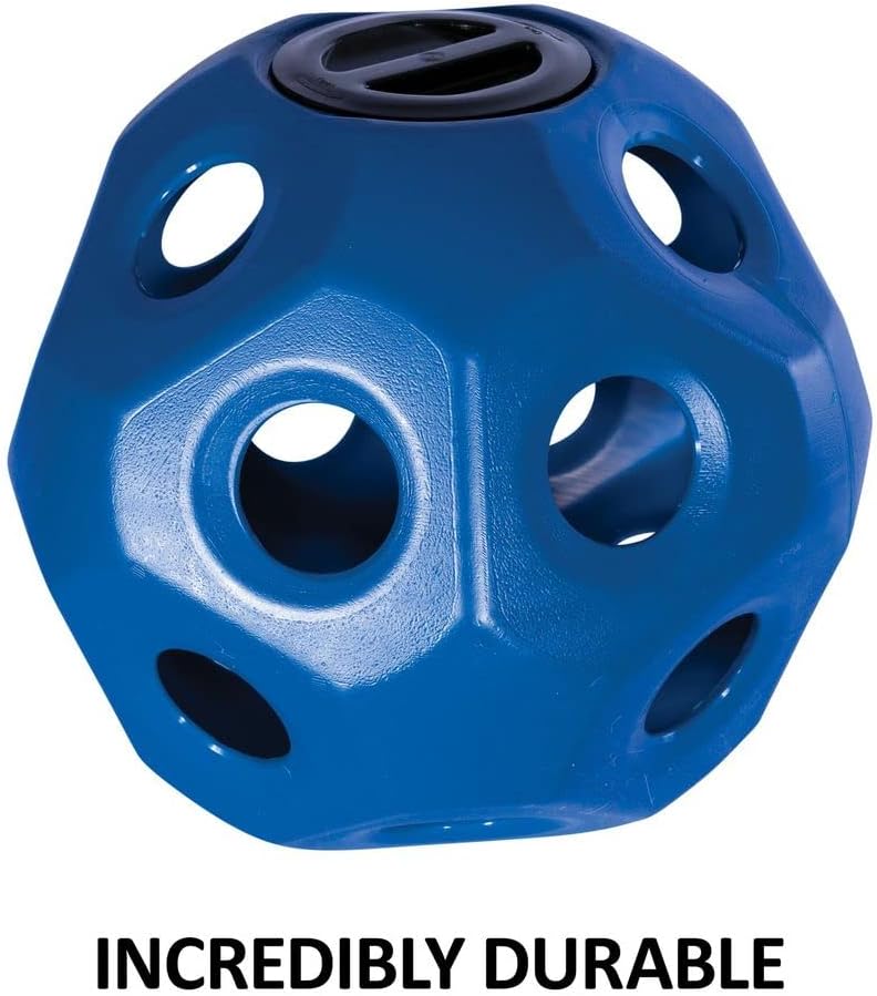Schneiders Slow Feed Hay Ball Feeder for Horses | Color Blue Horse Stable Companion | Slow Feed Consumption | Boredom Buster | Durable Polyethylene