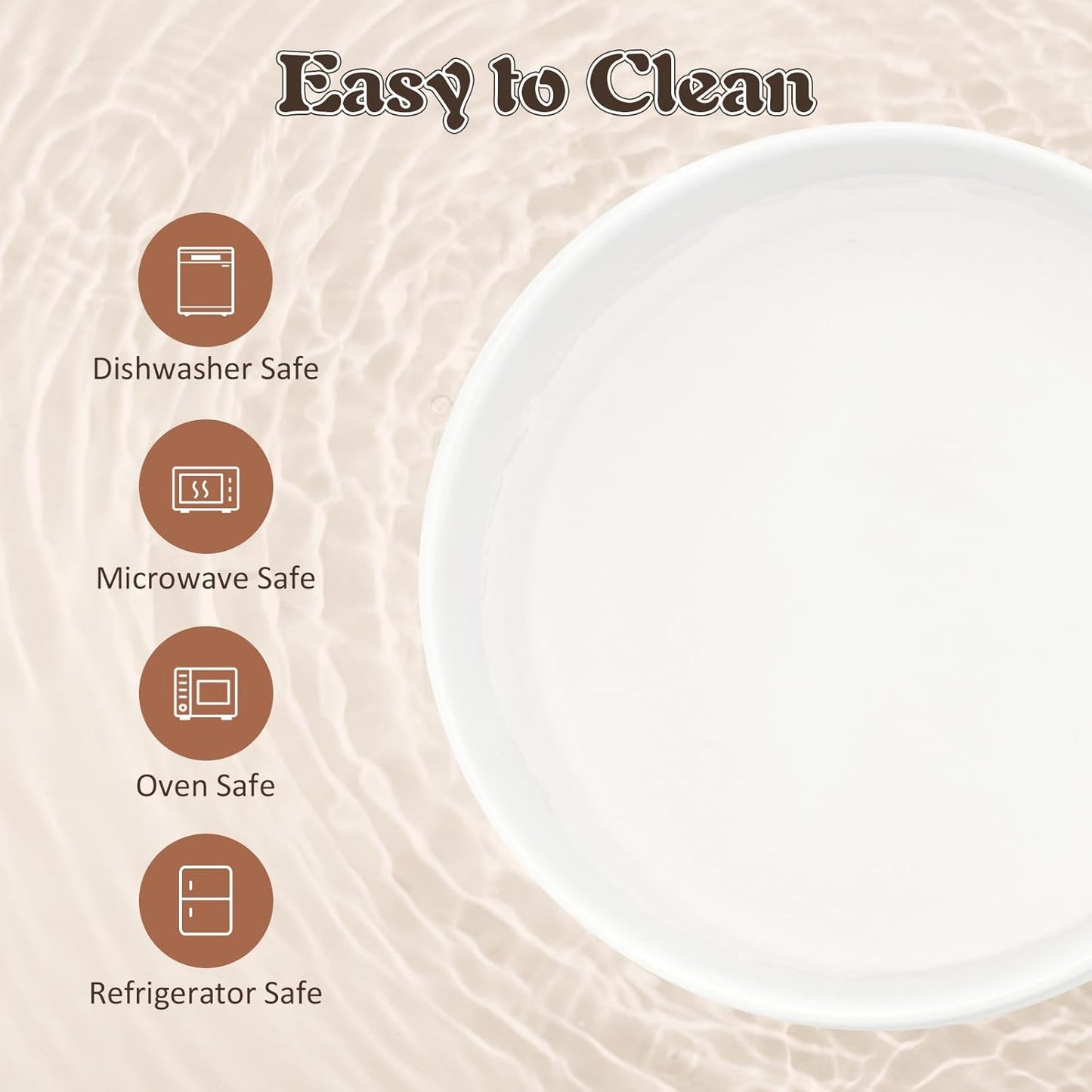 SPUNKYJUNKY Raised Ceramic Dog Bowls Set with Non-Slip Acacia Wood Stand for Medium Sized Dog(42.27 OZ, White)