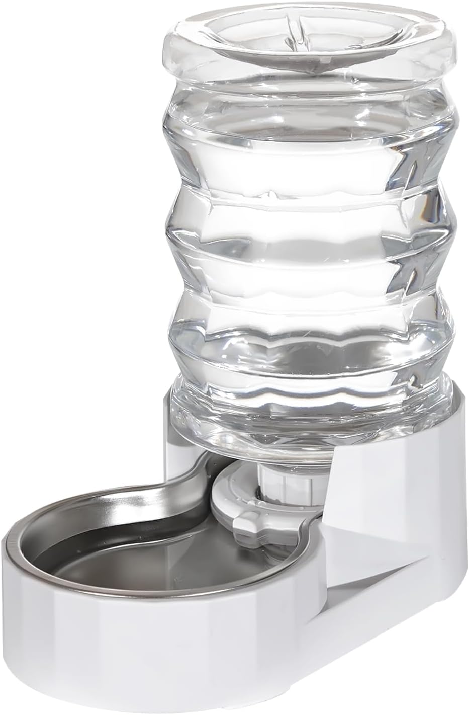 RIZZARI Pet Water Bowl Dispenser: 4L Automatic Stainless Steel Gravity Feeder - Large Capacity Ideal for Cats and Small Dogs - Indoor and Outdoor Hydration