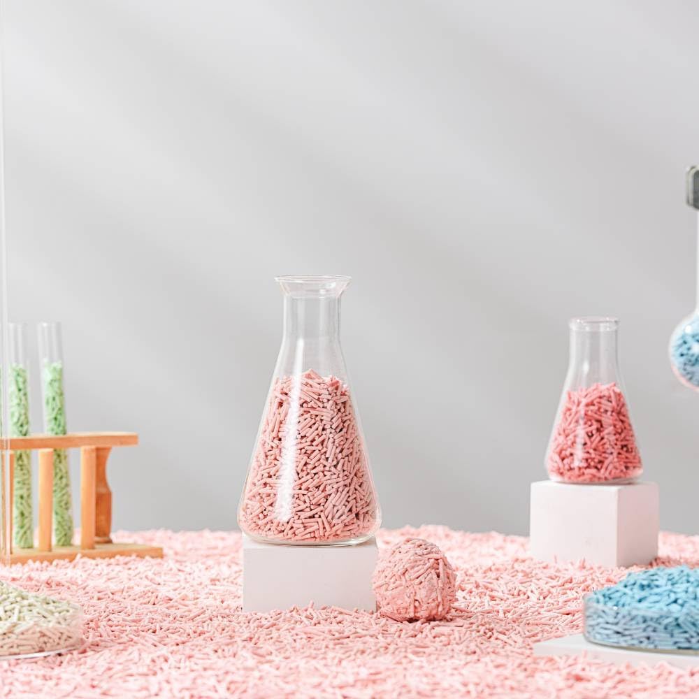 Tofu Cat Litter Natural Clumping Tofu Cat Litter, Fast Clumping and Easily Scoop-able 5.5lb/88oz 5 Scents - Peach, 3 Pack