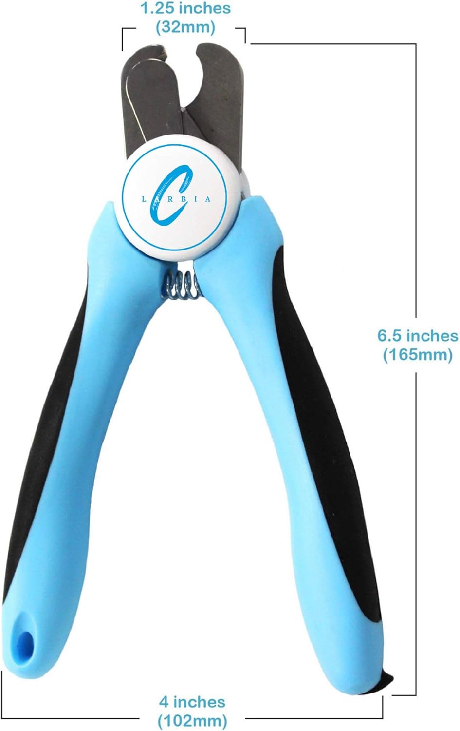 Pet Nail Clippers, Stainless Steel, Ergonomic Non Slip Design, Safe Home Pet Grooming for Cats and Dogs (Blue)
