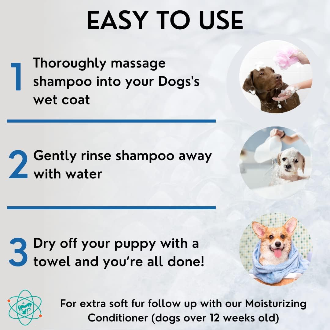 16 floz 5 in 1 Dog Shampoo for Itchy Skin - Sensitive Skin Dog Shampoo for Smelly Dogs - Dog Shampoos & Conditioners - Made in The USA