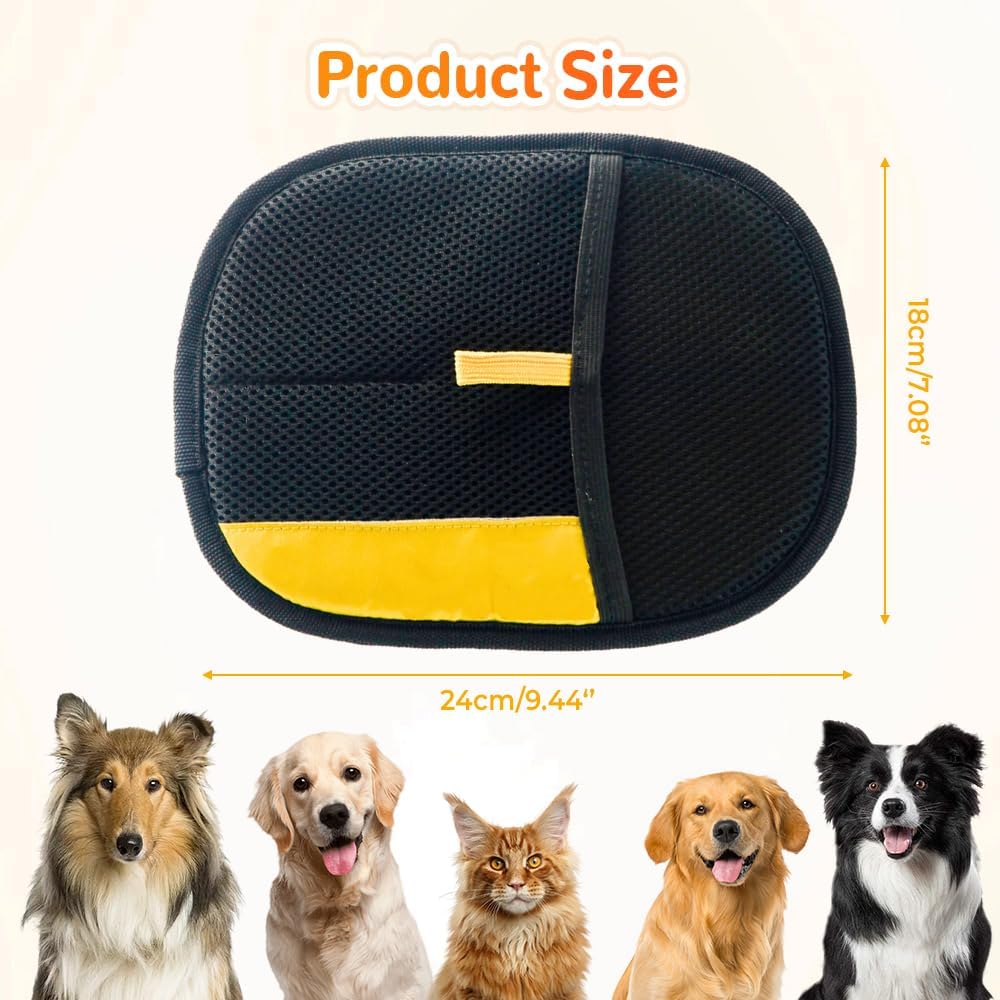 Pet Hair Remover Gloves, 2025 New Electrostatic Pet Hair Removal Gloves, Reusable Grooming Glove for Cats & Dogs