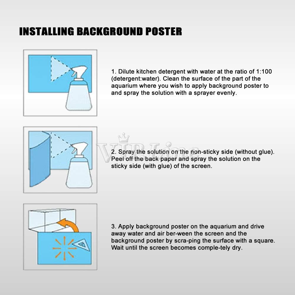 Rock Wall Aquarium Background Poster PVC Fish Tank Decor Landscape 24 36 48 72 (30" x 18"/ 76 x 46cm)