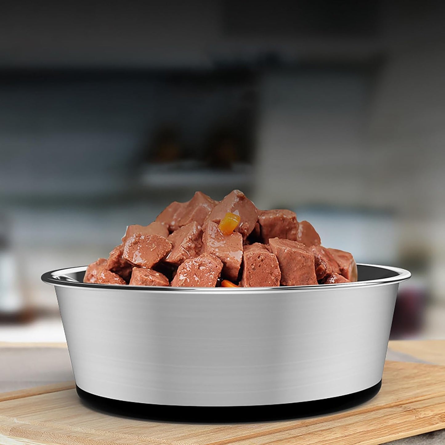 YINGFAN Stainless Steel Dog Bowls, 2 Pack Metal Dog Bowls with Non-Slip Rubber Base, Durable Food and Water Bowl for Small, Medium Dogs, Holds 3 Cups, BPA-Free, Dishwasher Safe (Black)