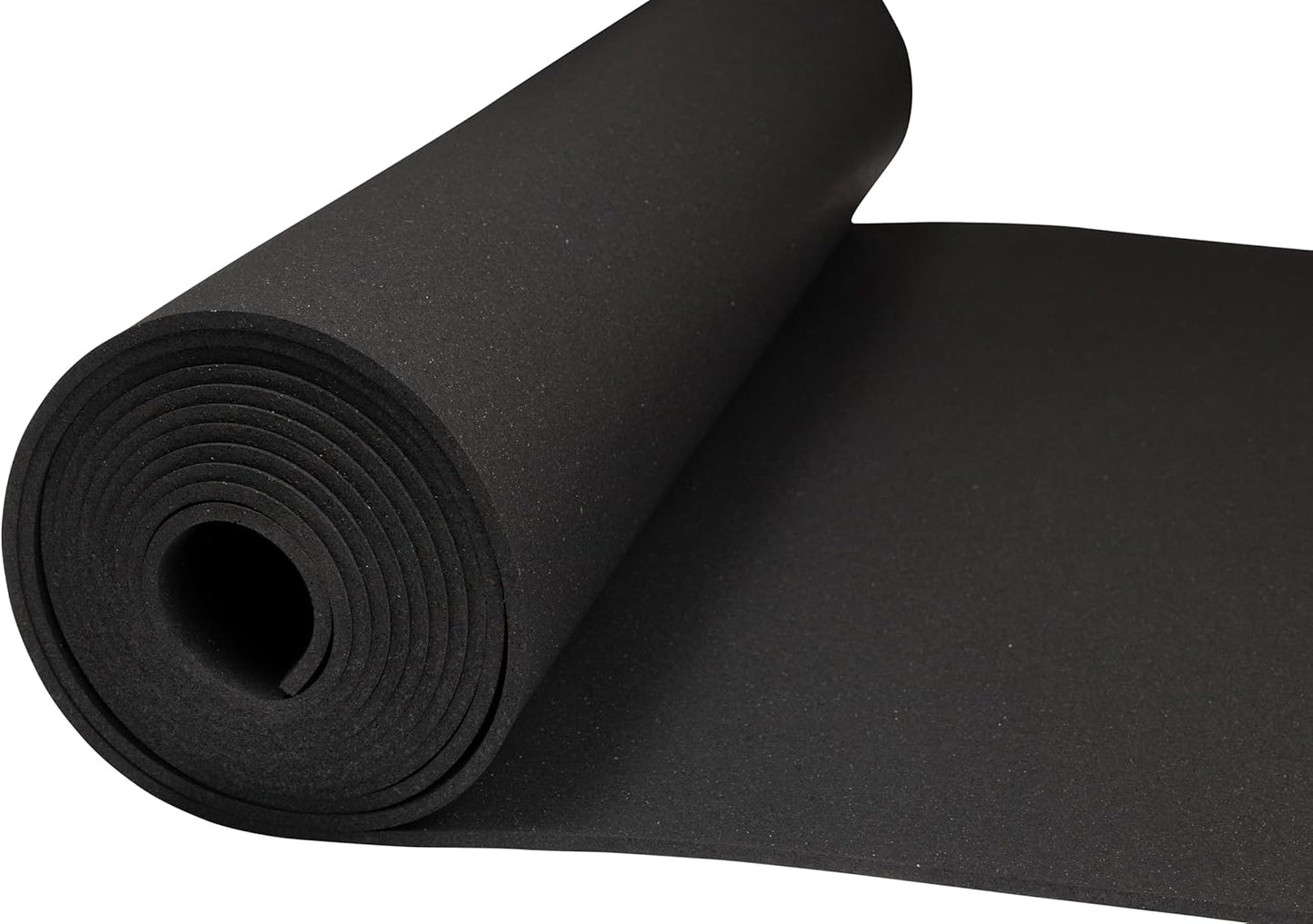 Playsafer Genaflex Rubber Gym Floor Mat, Heavy Duty Commercial Protective Gym Flooring Roll - 8mm Thick (Black, 4' X 10')