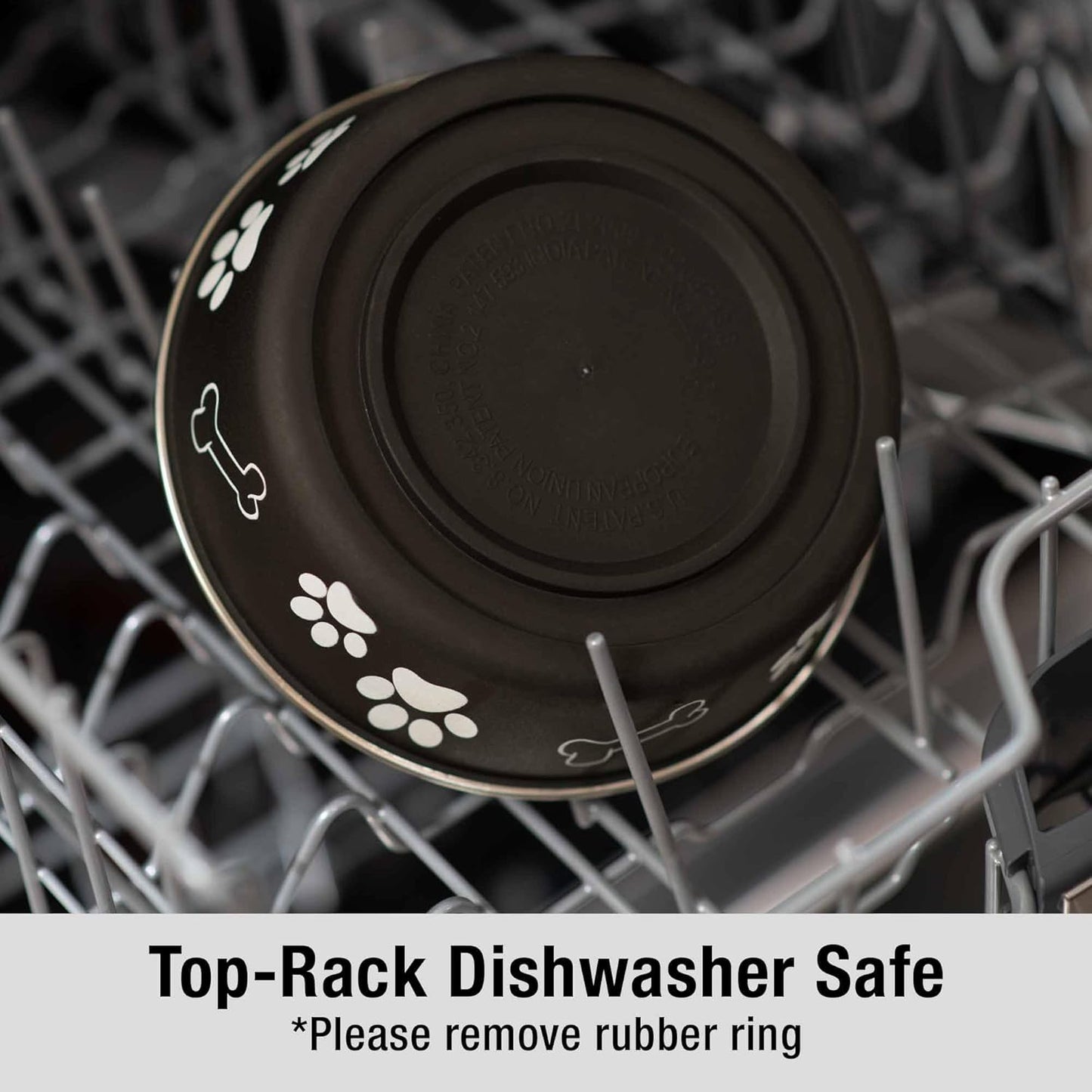 Loving Pets Bella Dog Bowls- Stainless Steel Dog & Cat Bowls - Spill Proof Dog Food Bowl, Cat Bowl, Puppy Essentials & Pet Supplies Great for Home & Travel (Medium 20-25 lbs, Espresso)