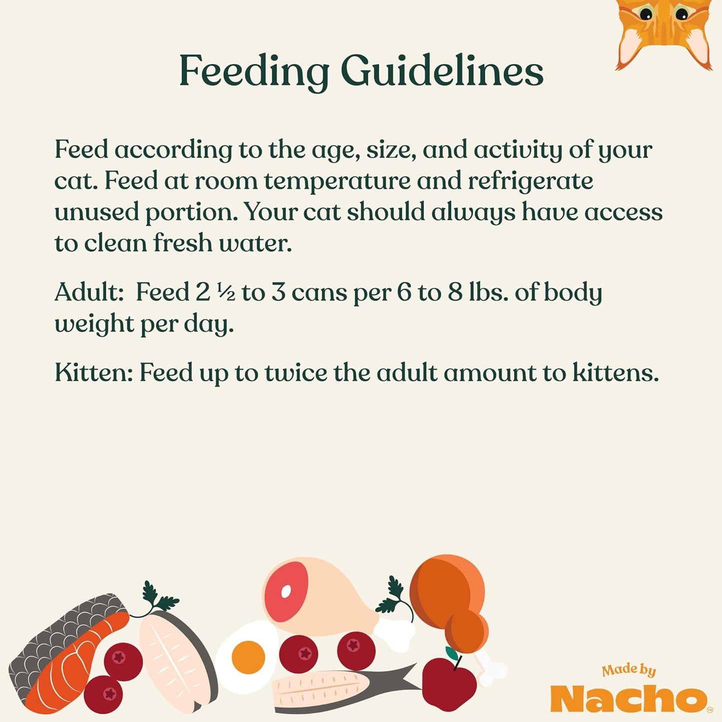 Made by Nacho Pate Wet Cat Food Variety Pack, Chicken, Salmon, and Turkey, 5.5 Ounce Cans, Grain-Free Canned Pet Food, Bone Broth Infused for Hydration, Limited Ingredients, 12 Pack
