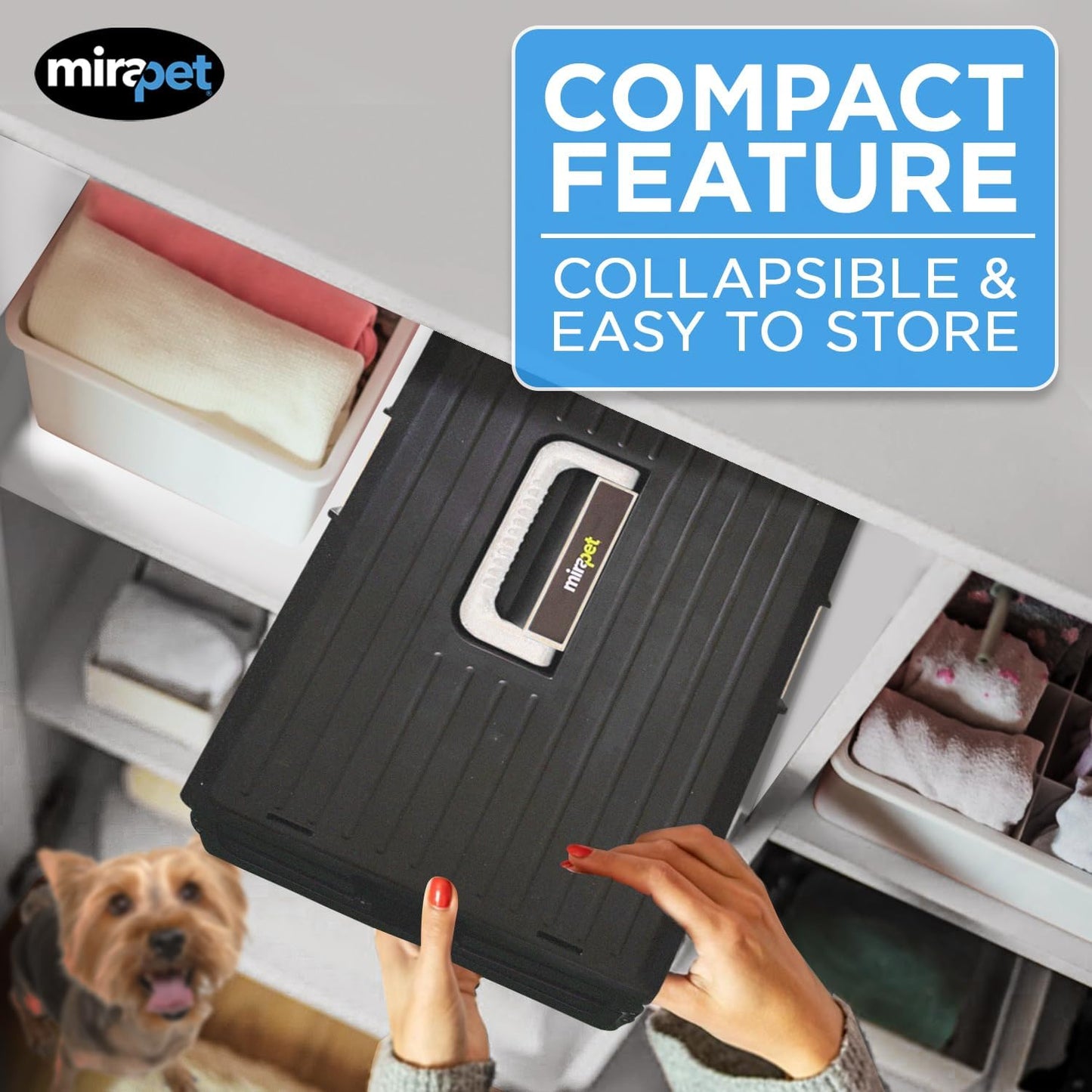 USA Pet Carrier & Crate 21'' - Premium Collapsible Design for Cats and Dogs - Portable Kennel for Small Pets - Indoor/Outdoor - 360-Degree Ventilation & Hard Plastic Wall Protection