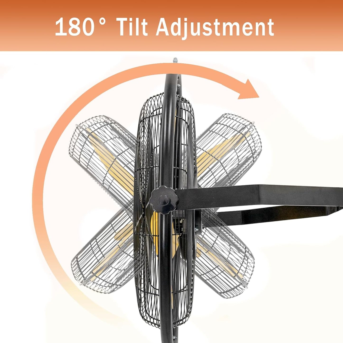 HiCFM 5000 CFM 20" Remote Control Wall Mount Fan, 3-Speed High Velocity Oscillating Wall Fans with Timer, Industrial Heavy Duty Wall-mounted Fan for Covered Patio, Gazebo, and Garage, UL Listed