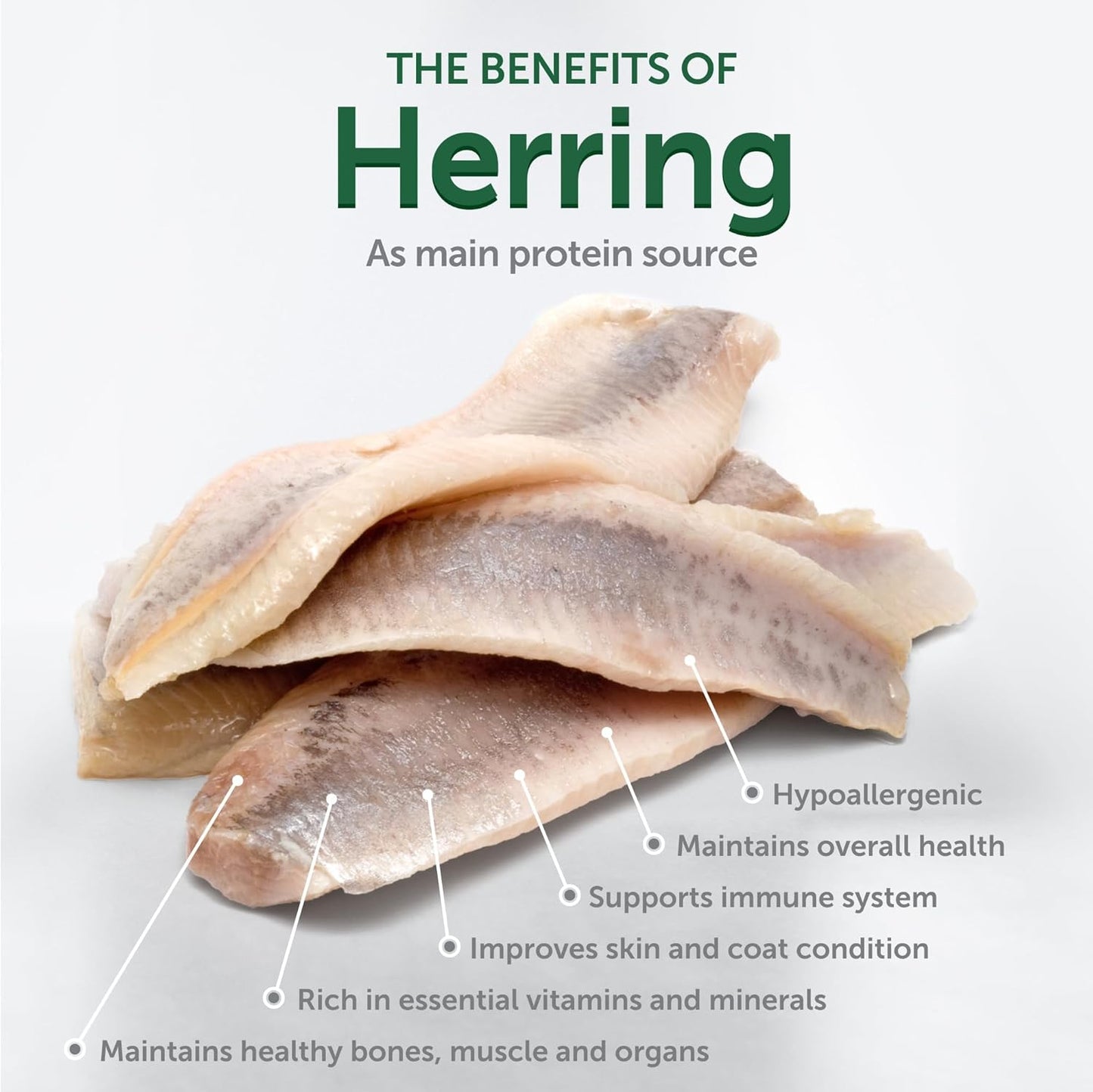 Nature's Protection Grain Free Dry Dog Food for Small Breed - High Protein Tear Stain Formula - Small Kibble for Adult Dogs with Light Fur (Superior Care - Herring, 22 lb)