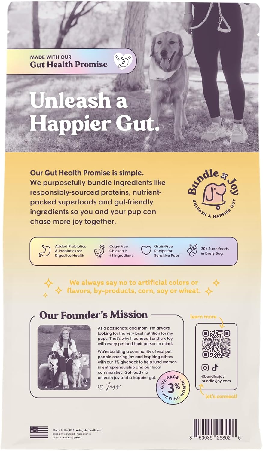 Golden Probiotic Dog Food Dry, Chicken, 4lb Bag, Allergy and Gut-Friendly Adult Kibble for Digestive Health with Cage-Free Chicken, 20 Plant Based Superfoods, Beef and Grain Free