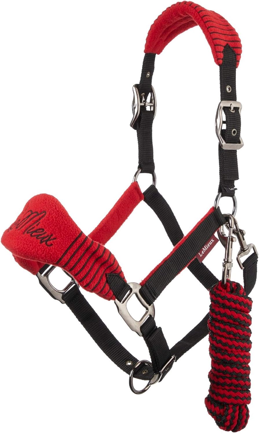LeMieux Vogue Fleece Headcollar - Halter & Leadrope - Extra Padding, Adjustable at Curb and Poll Strap
