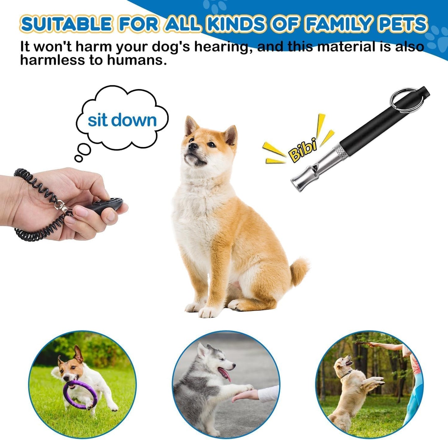 JIURUN Dog Treat Bag, Dog Training Kit - Treat Pouch, Pet Training Fanny Pack, Puppy Training Clicker, 2-in-1 Whistle Clicker, Collapsible Dog Bowl, 2 Dog Poop Bag（Gray）