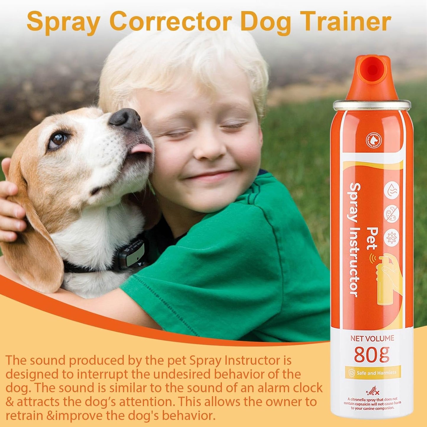 Spray Corrector Dog 80ml 4 Pack Spray Dog Trainer, Corrector Spray for Dog to Stops Barking, Jumping Up, Food Stealing, Dog Fights, Avoidance, Unwanted Dog Behaviour