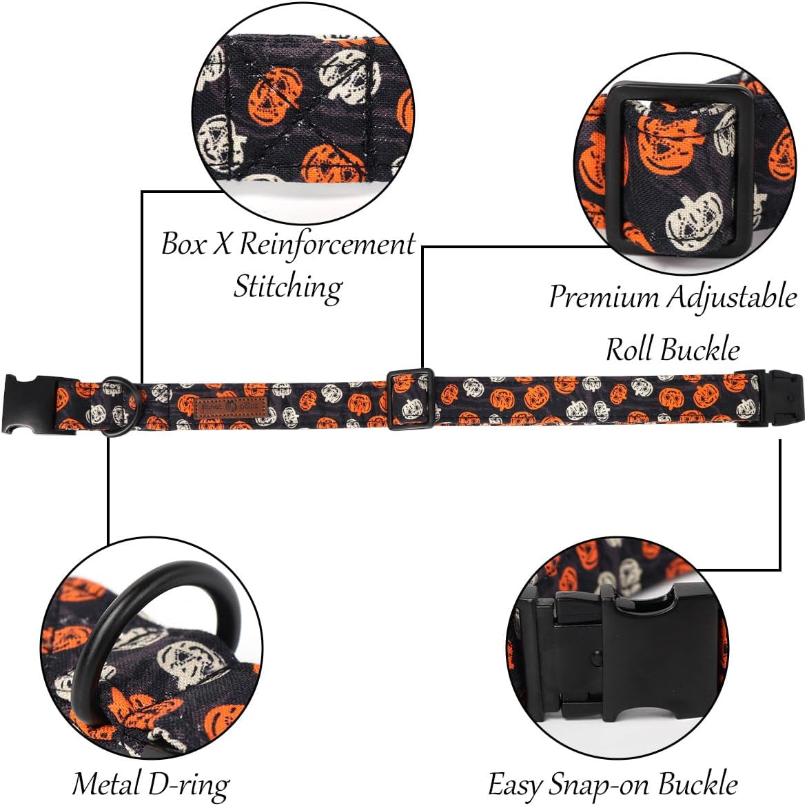 Lionet Paws Flower Dog Collar - Cute Cotton Adjustable Flower Dog Cat Collar with Metal Buckle for Puppy Girl Gift, XS, Neck 8-12in