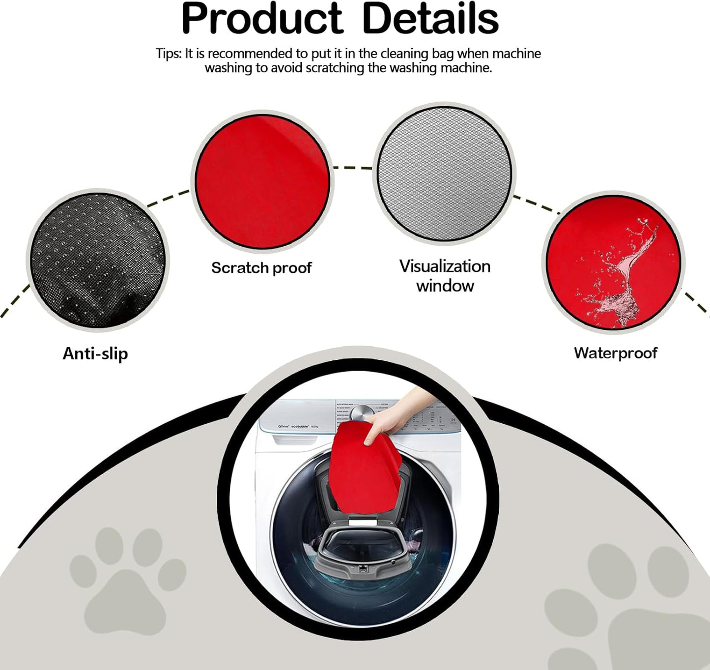 Red, Large Cat & Dog Waterproof Tent House - Washable Indoor/Outdoor Bed, Cave Nest for Small Pets