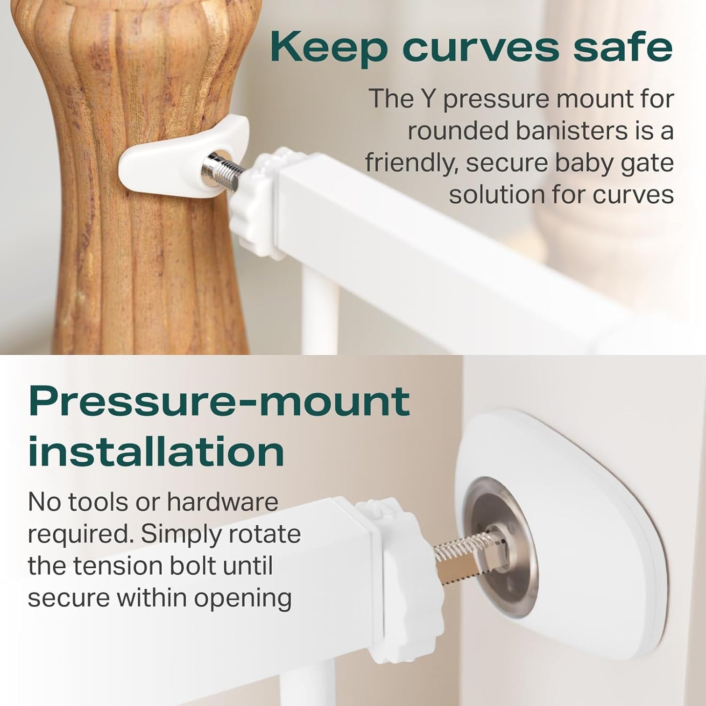 Cumbor 36" Extra Tall Baby Gate for Dogs and Kids with Wide 2-Way Door, 29.7-40.6" Width, and Auto Close Personal Safety for Babies and Pets, Fits Doorways, Stairs, and Entryways